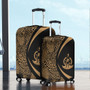 Vanuatu Luggage Cover Lauhala Gold Circle Style