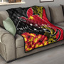 Papua New Guinea Premium Quilt Paradise Bird With Tribal Pattern