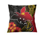 Papua New Guinea Pillow Cover Paradise Bird With Tribal Pattern