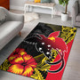 Papua New Guinea Area Rug Paradise Bird With Tribal Pattern