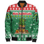 Hawaii Bomber Jacket Pineapple Christmas Tree Kanaka Maoli Pattern