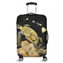 Hawaii Luggage Cover Turtle Hibiscus Gold