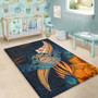 Hawaii Area Rug Turtle Design With Hibiscus Tropical Style