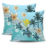 Hawaii Pillow Cover Kanaka Maoli Turte Blue Hibiscus