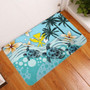 Hawaii Door Mat Kanaka Maoli Turte Blue Hibiscus