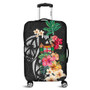 Fiji Luggage Cover Coat Of Arms Polynesian With Hibiscus