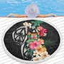 Fiji Beach Blanket Coat Of Arms Polynesian With Hibiscus