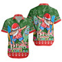 Guam Short Sleeve Shirt Felis Pusgua Tropical Xmas Patterns