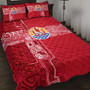 Tahiti Quilt Bed Set French Polynesia Pattern Vintage Style