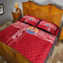 Tahiti Quilt Bed Set French Polynesia Pattern Vintage Style