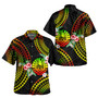 Tahiti Combo Puletasi And Shirt Polynesian Pattern Reggae Color Hibiscus Flowers