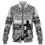 Fiji Baseball Jacket Flying Fijians Rugby Tribal Pattern 2023