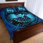 Hawaii Quilt Bed Set Manta Ray Couple Polynesian Ocean Style