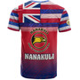 Hawaii Nanakuli High and Intermediate School T-Shirt Flag Color With Traditional Patterns