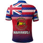 Hawaii Nanakuli High and Intermediate School Polo Shirt Flag Color With Traditional Patterns