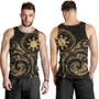 Philippines Filipinos Tank Top Polynesian Tribal Pattern Simple Style Gold