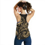 Philippines Filipinos Women Tank Polynesian Tribal Pattern Simple Style Gold