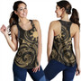 Philippines Filipinos Women Tank Polynesian Tribal Pattern Simple Style Gold