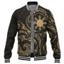 Philippines Filipinos Baseball Jacket Polynesian Tribal Pattern Simple Style Gold