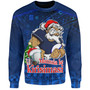 Samoa Sweatshirt Manuia Le Kirisimasi Rugby Santa Style