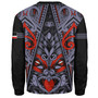 New Zealand Sweatshirt Tiki Mask Aotearoa Style