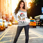 Fiji Off Shoulder Sweatshirt Marau na Kerisimasi Rugby Santa Style