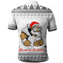 Fiji Polo Shirt Marau na Kerisimasi Rugby Santa Style