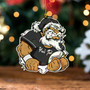 New Zealand Acrylic And Wooden Ornament Christmas Hari Kirihimete Rugby Santa Style