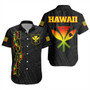 Hawaii Short Sleeve Shirt Kanaka Maoli Floral Puakenikeni Lei Reggae