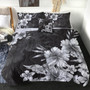 Hawaii Comforter Hibiscus And Plumeria B&W