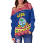 Guam Off Shoulder Sweatshirt Felis Nabidat Polynesian Style