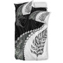 New Zealand Bedding Set Silver Fern Maori Pattern