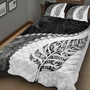 New Zealand Quilt Bed Set Silver Fern Maori Pattern