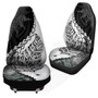 New Zealand Car Seat Covers Silver Fern Maori Pattern