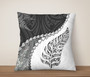 New Zealand Pillow Cover Silver Fern Maori Pattern