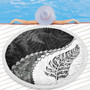 New Zealand Beach Blanket Silver Fern Maori Pattern