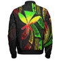 Hawaii Bomber Jacket Kanaka Maoli Polynesian Pattern Reggae Color