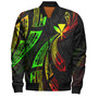 Hawaii Bomber Jacket Kanaka Maoli Polynesian Pattern Reggae Color