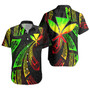 Hawaii Short Sleeve Shirt Kanaka Maoli Polynesian Pattern Reggae Color
