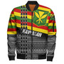 Hawaii Bomber Jacket Kanaka Maoli Flag Polynesian Tribal Patterns Grunge Style