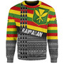 Hawaii Sweatshirt Kanaka Maoli Flag Polynesian Tribal Patterns Grunge Style