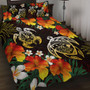 Hawaii Quilt Bed Set Polynesian Tribal Floral Turtle