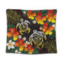 Hawaii Tapestry Polynesian Tribal Floral Turtle