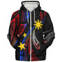 Philippines Filipinos Sherpa Hoodie Tribal Pattern Filipinos Sun