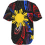 Philippines Filipinos Baseball Shirt Tribal Pattern Filipinos Sun