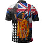 Hawaii Polo Shirt Hawaii King Grunge Style Color Flag Style