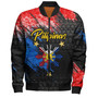 Philippines Filipinos Bomber Jacket Pilipinas Sun Grunge Style