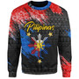 Philippines Filipinos Sweatshirt Pilipinas Sun Grunge Style