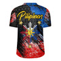 Philippines Filipinos Rugby Jersey Pilipinas Sun Grunge Style