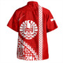 Tahiti Hawaiian Shirt Tribal Fabric And Coat Of Arms